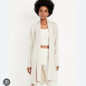 NWT OLD NAVY OPEN FRONT LONGLINE WRAP--WOMEN'S SMALL--CREAM--IN PACKAGING